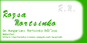 rozsa mortsinko business card